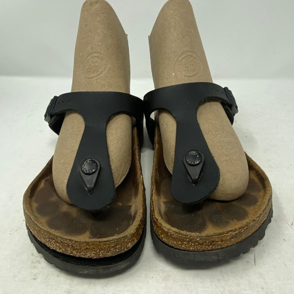 Birkenstock Gizeh Thong Sandals Black Womens Arch Support EU 36 US 5.5